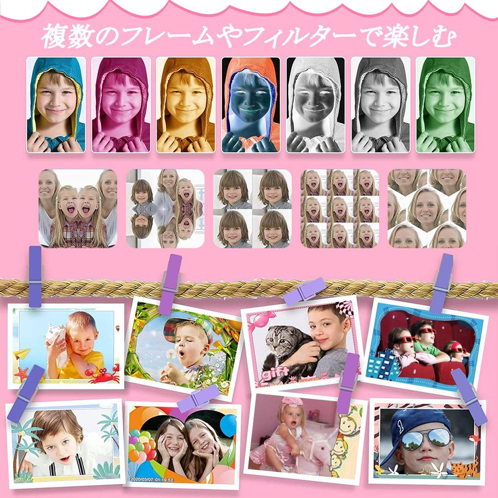 RONHAN Kids Toy 1080P HD Selfie Digital Camera for for Elementary School USB Inch SD Day Birthday Includes Japanese Instruction Manual Camera, Camera,