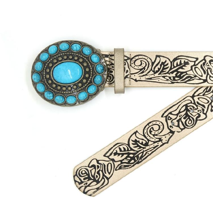 Waist Chain Jeweled Embossed Chain Rock and Roll Cool Cowboy Waist Belt