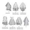Wedding Tulle Bridal Lace Veil with Bowknot/Floral Trim Elegant Bridesmaids Veil