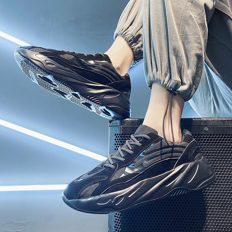 Kokosnuss Schuhe Mondlandung 700 Paar Lauf-Sneaker Herren leichte Sohle Lederoberfläche atmungsaktiv lässig Papa Schuhe