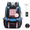 Large Capacity Schoolbag with Shoulder Strap; Student Three-piece Pencil Case Set