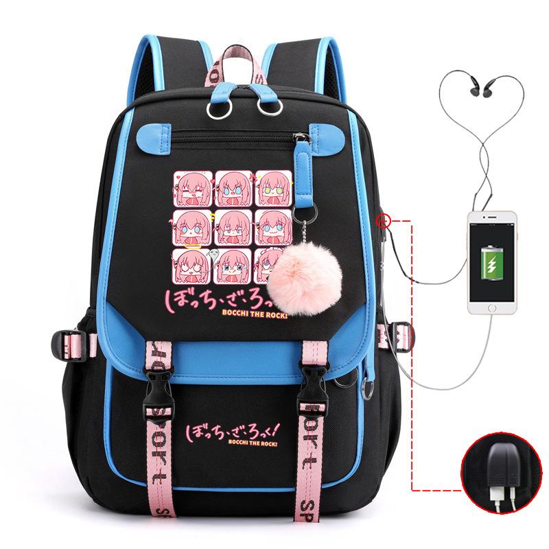 Large Capacity Schoolbag with Shoulder Strap; Student Three-piece Pencil Case Set