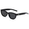 2PCS Korean Retro Ulzzang Style Oval Sunglasses for Women Vintage Shades for Women