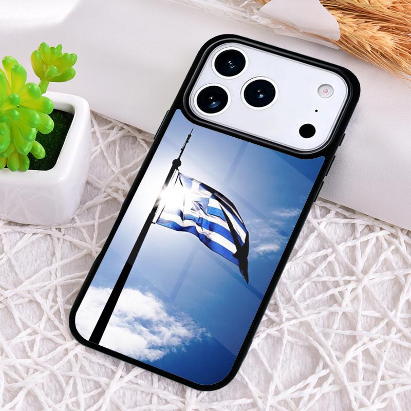 Greece Greek Flag Phone Case for iPhone 17 Air 16 15 11 12 14 13 Pro Max Shockproof Cover