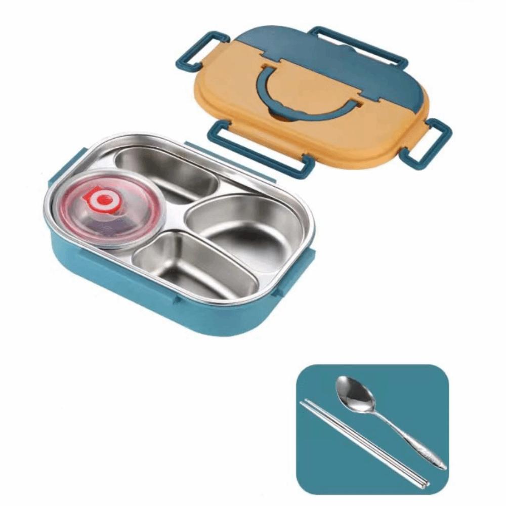 Insulated 4 Compartment Lunch Box Large Capacity Divided Food Storage Container  Worker