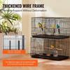 Bird Flight Cage with Divider 18 in Small Metal Parakeet Cage Black