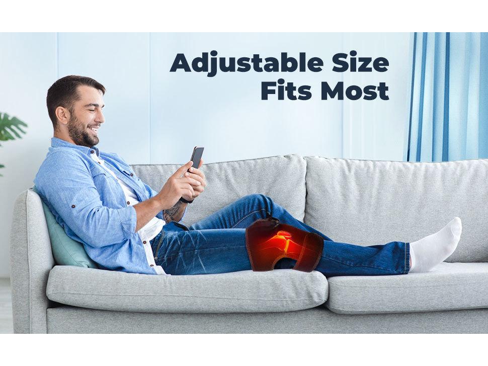 6-Speed Electric Heating Knee Pad for Cold Leg Joint Therapy with Wormwood Compression