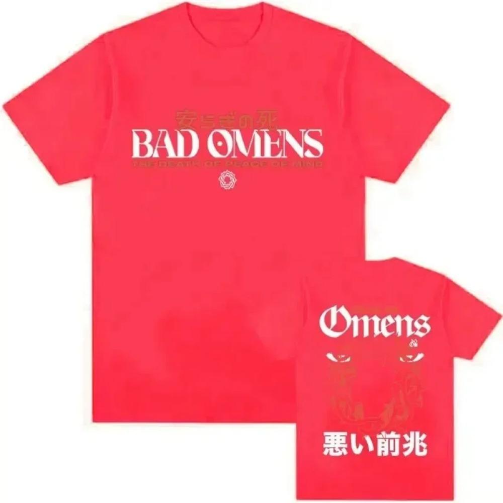 Retro Bad Omens Graphic T Shirt 2024 Tour American Music Concert T-Shirts Men's Gothic Hip Hop 100%Cotton T-Shirt Streetwear