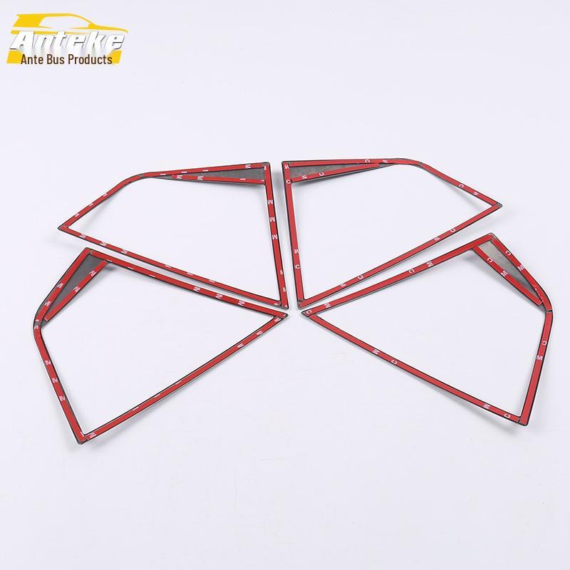 Fits 18 Kodiaq Models: Audio Bright Ring & Door Speaker Protective Stainless Steel Cover.