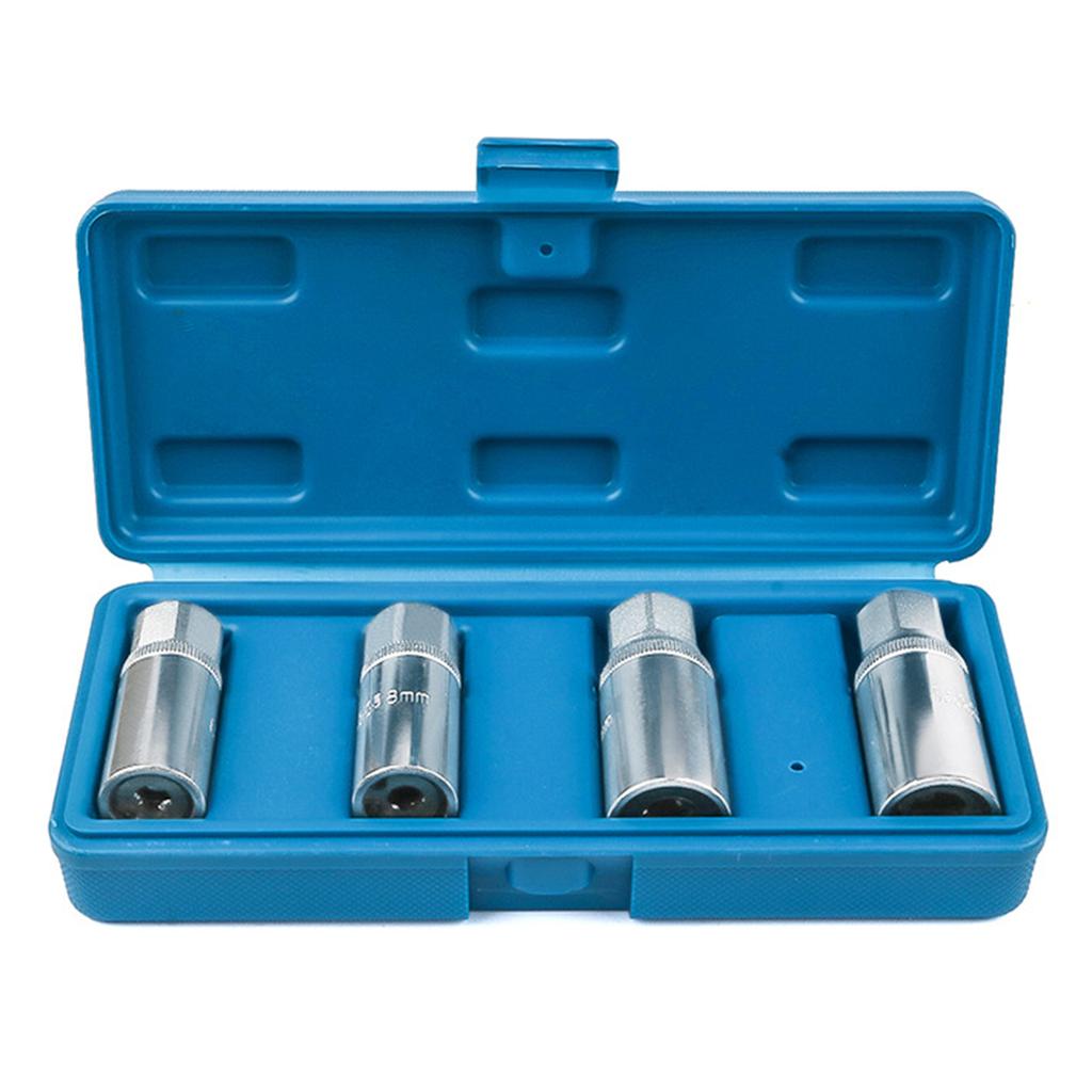 4 Pieces Stud Extractor Set Broken Stud Removal Socket Metric Stud Remover Tool 12.5mm Square Drive