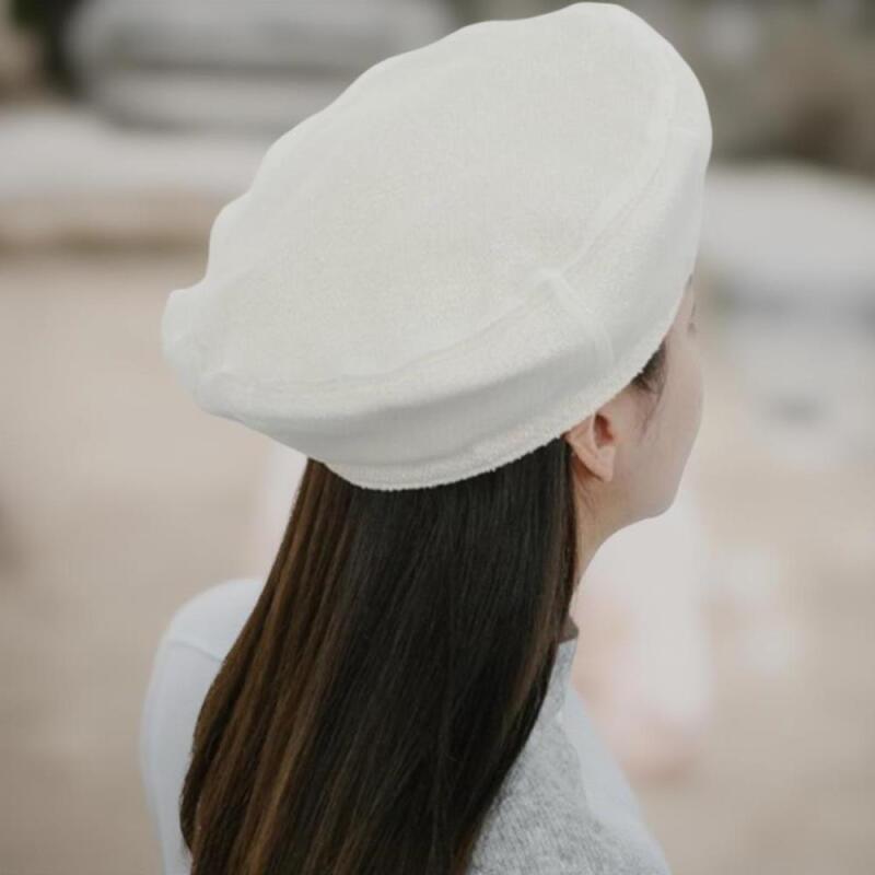 Women's Tweed Beret Organza Layered Autumn Hat