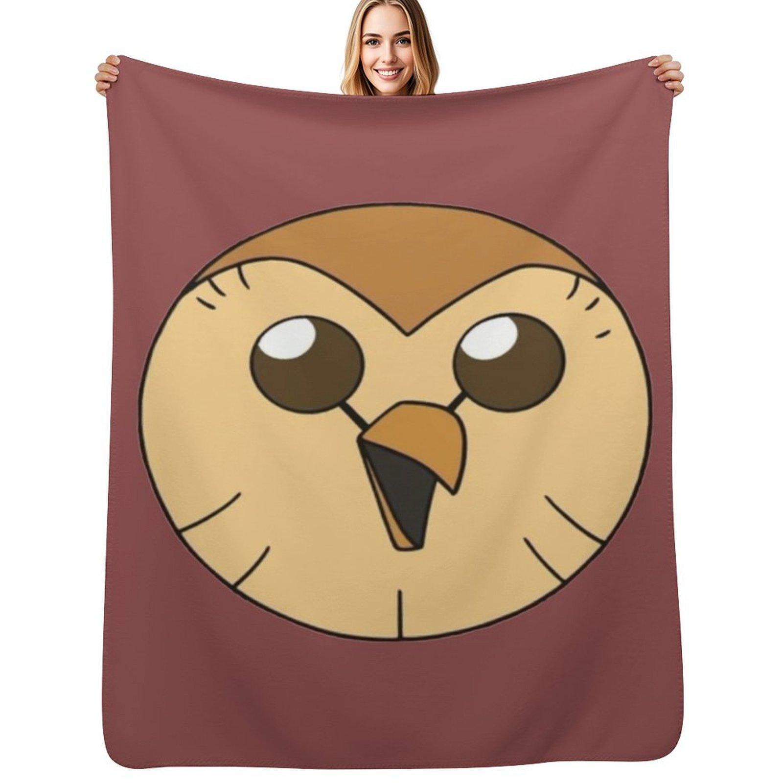 Hooty owl house Throw Blanket Cozy Throw Blanket for Bed Sofa Chair 75x100cm
