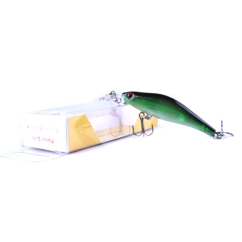 1pc HENGJIA 8cm 6.2g Plastic Laser Minnow Bait for Trout Perch Pike