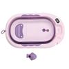 Baby Temperature Sensing Bathtub Foldable Thicked Sitting Lying Bath Bucket with Drain Hole L