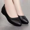 2025 new simple single shoes women's soft-soled flats autumn comfortable small leather shoes work shoes low heels mother women's shoes