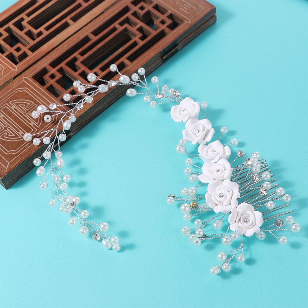 Exquisite Bridal Headwear Flower Pearl Wedding Headwear Fashion Bridal Headdress  Hair Accessories