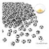 100 Pieces Acrylic Football Beads 12 Mm Through Hole