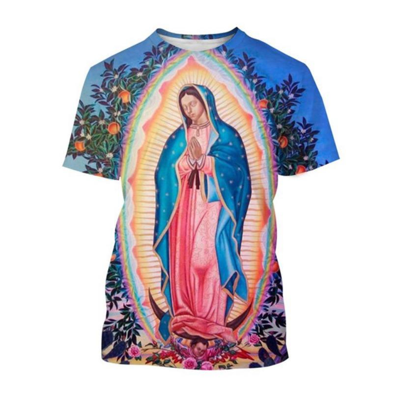 

Summer hot selling vibrant and fashionable Mexican Maria 3D printed printed comfortable T-shirt with printed patterns 6XL