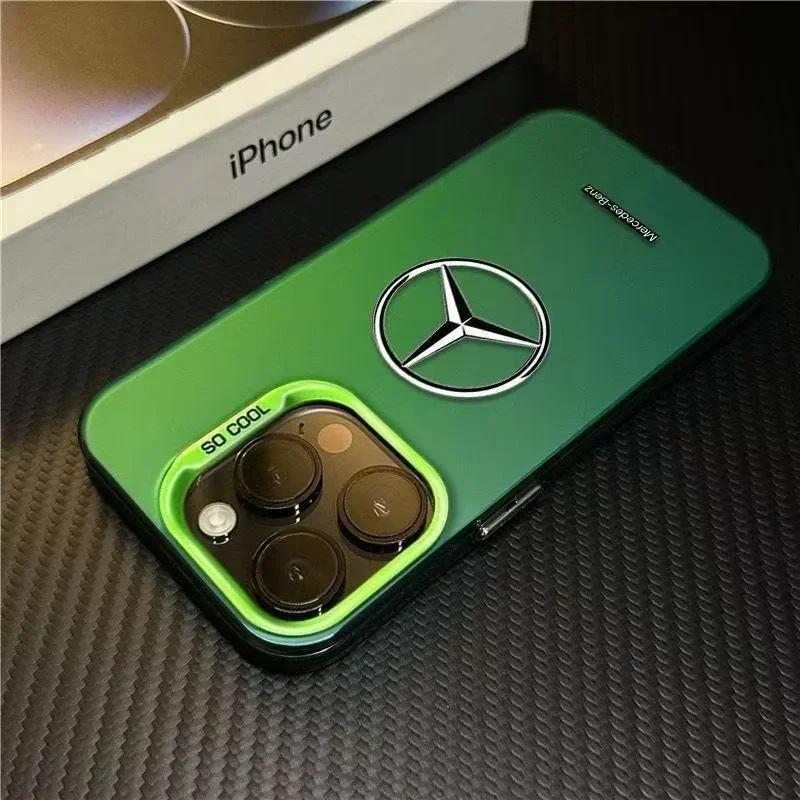 Samolepka na auto 2026 Horké Pro Benz Matný Průhledný Akryl Logo Mercedes Benz Pouzdro na Telefon pro iPhone 16 Pro 11 12 Mini 13 14 Pro 15