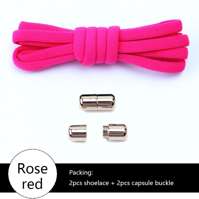Elastic No Tie Shoelaces Semicircle Shoe Laces For Kids and Adult Sneakers Shoelace Quick Lazy Metal Lock Laces Shoe Strings