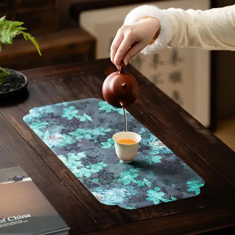 Chinese-Style Retro Zen-Inspired Double-Sided Waterproof And Non-Slip Tea Table Mat, Dry Brewing Mat, Long Table Runner