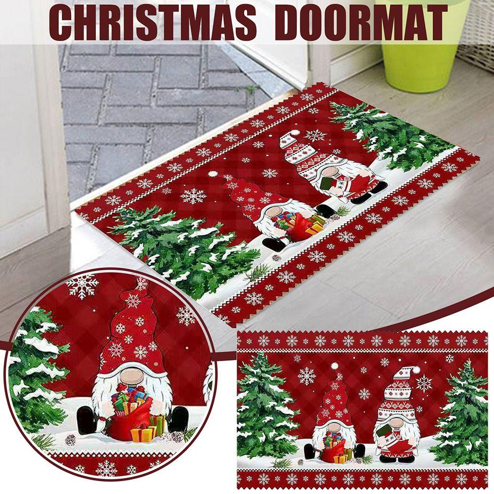 Xmas Floor Mat Bathroom Mat Home Decor Hallway Mat Door Mat Christmas Decoration Corridor Carpet