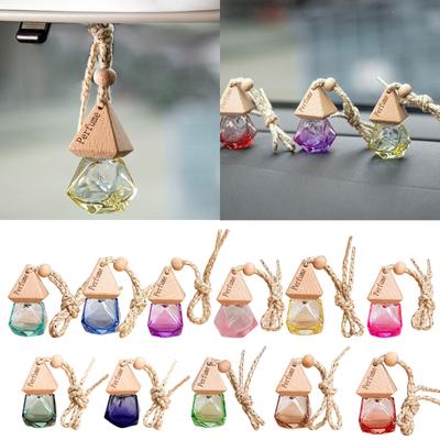 Car Perfume Diffuser Decoration Aromatherapy Hanging Triangle Lid Bottle Air Freshener Essential Oil Diffuser Dispenser