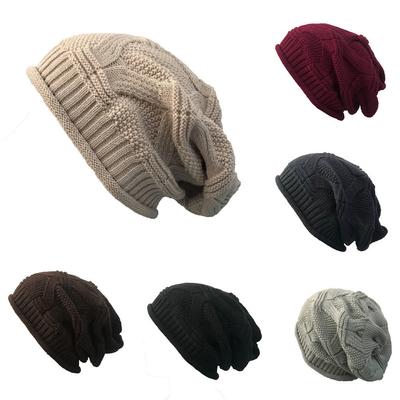 Women Casual Outdoor Knitted Hats Crochet Knit Hip-hop Cap Woolen Caps