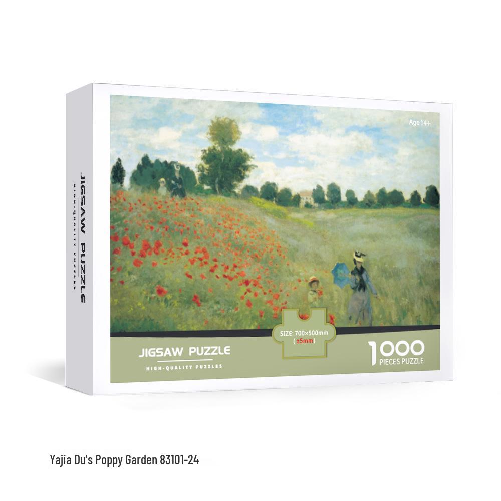 Adult Jigsaw Puzzle - 1000 Pieces, 70x50 CM White Cardboard