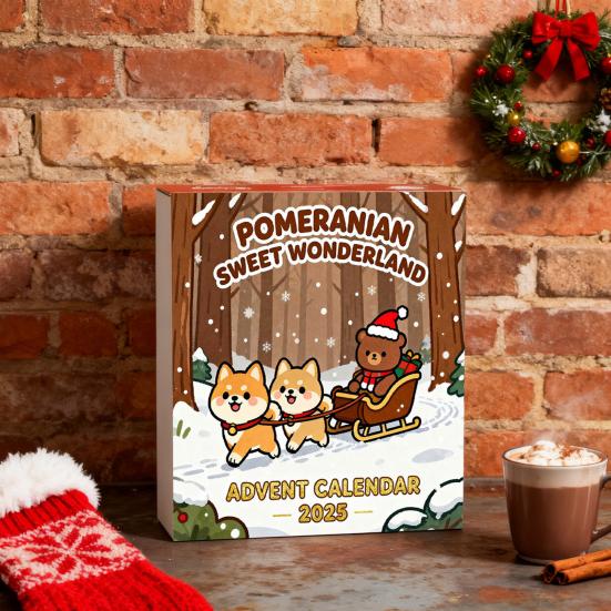 Christmas Advent Calendar Corgi Design 24-Day Countdown Decoration Kid Surprise Advent Calendar Holiday Decor