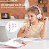 AILIHEN Kids Headphones, Headphones for School Girls Wired On-Ear Headsets with Microphone for Chromebook Laptop Computer, Foldable Adjustable Teen,