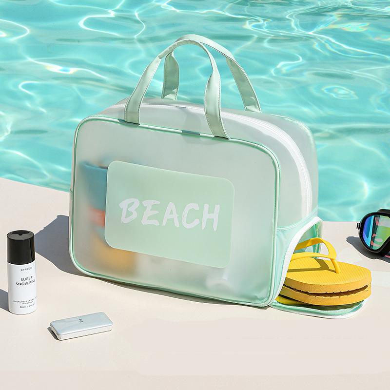 Tuvalet çantası Su Geçirmez Büyük Kapasiteli Yüzme Ekipmanları Saklama Çantası Kuru Ve Islak Ayırma Taşınabilir Plaj Çantası Yüzme Çantası