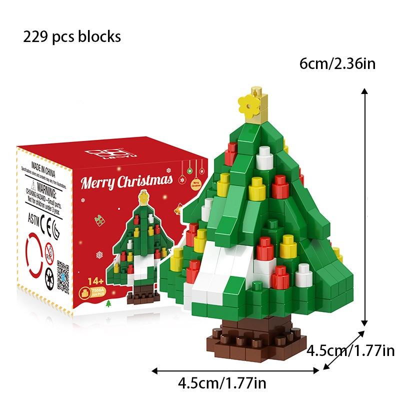 Interactive Christmas Tree Toy Compatible With Lego Plastic Material Non-electric Diy Customizable
