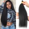 Long Yaki Straight 1 Bundles 14 16 18Inches High Temperature Fiber Synthetic Hair Weave Black Hairpieces Extensions for Women