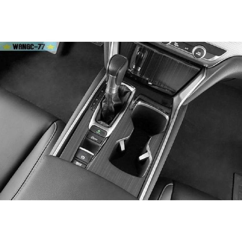Black For 2018- Honda Accord 10th Steel Middle Console Gear Shift Panel Trim