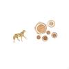 Golden Rattan Cheetah Sculpture Woven Animal Figurine Unique Tabletop Centerpiece Wall Hanging