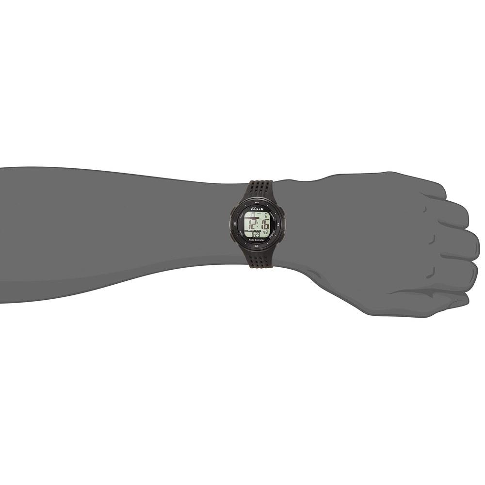 ALIAS Radio-Controlled Digital Wristwatch ADWW18105RC-11 Waterproof Multi-Function Backlight Urethane Band Men’s Black