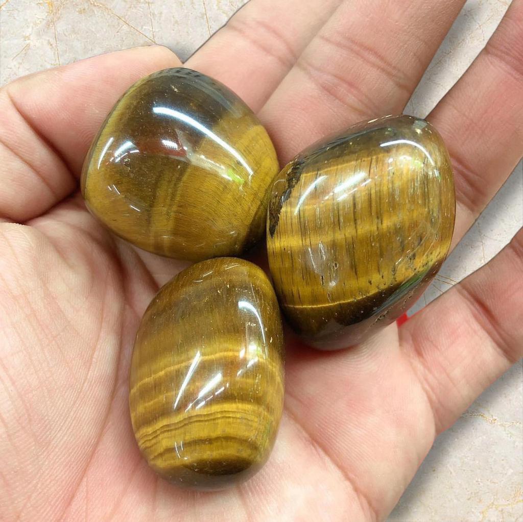 Natürlicher Tigerauge, polierter Trommelstein, Lot, 15-30 MM. Feuerstein-Tigerauge-Edelstein, Tigerauge-Trommelstein-Lot, Heilstein.