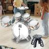 Ensemble de Batterie pour Enfants Kit de Batterie Jazz pour Tout-Petits Jouets avec Tabouret Pédale Percussion Instruments de Musique Jouet Batterie Cadeau d'Éducation Précoce pour Garçons