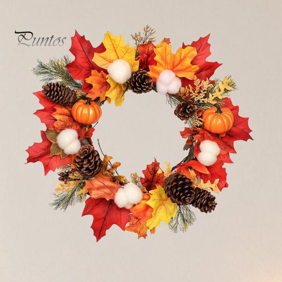 Waterproof Outdoor Glass Ornament Thanksgiving Autumn Wall Decal Maple Leaf Pinecone Pumpkin Harvest Window Sticker Indoor Festive Decor Self-Adhesive