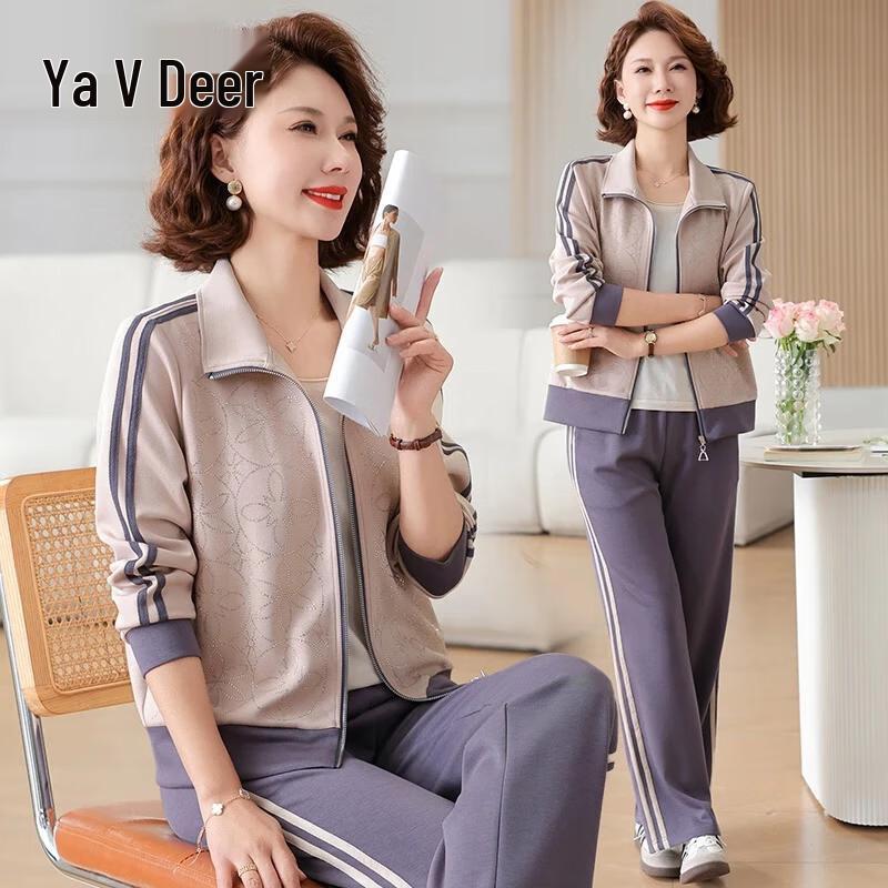 Yalook Women s Fashion Spring Autumn Two-Piece Set 5XL