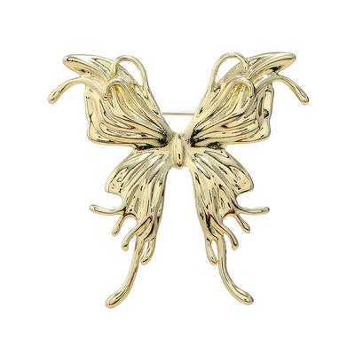 New Metal Butterfly Brooches For Women Gold Silver Color Insects Lapel Pins Fashion Suit Scarf Buckle Badeg Accessories