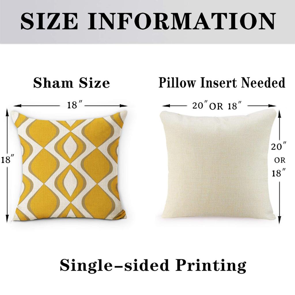 Yellow Geometric Petal Linen Pillowcase Sofa Cushion Cover Home Decoration Can Be For You 40X40 45X45 50X50 60X60