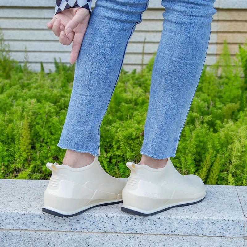 Water shoes low-top rain shoes women's tide short tube shallow mouth girls rain boots spring and autumn fishing rubber shoes