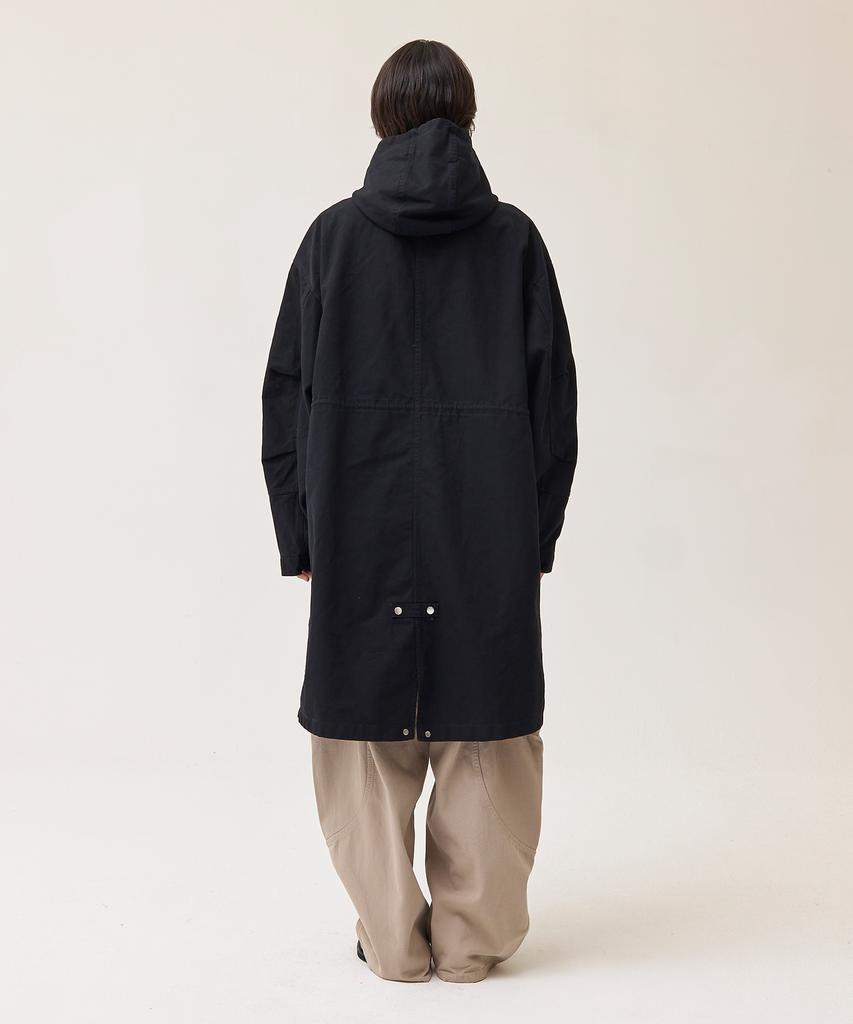 Akecii Dusty Washed Fishtail Parka_Black