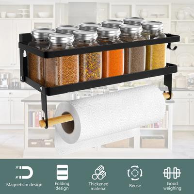 Magnetic Spice Rack Refrigerator Side Shelf Spice Storage Household Fridge Magnetic Shelf Space Saving Kitchen Organizer Rack