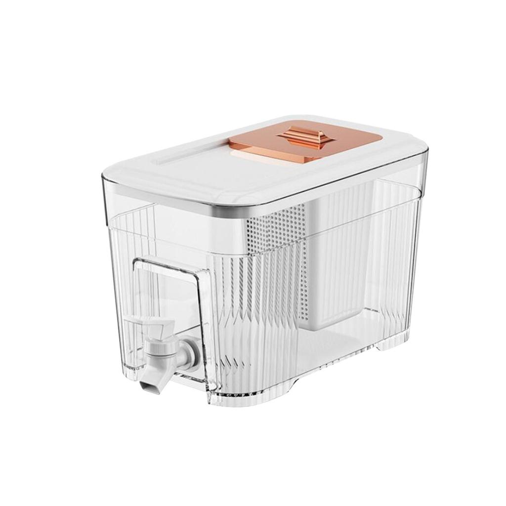6L Beverage Container for Iced Drinks with Lid Refrigerator