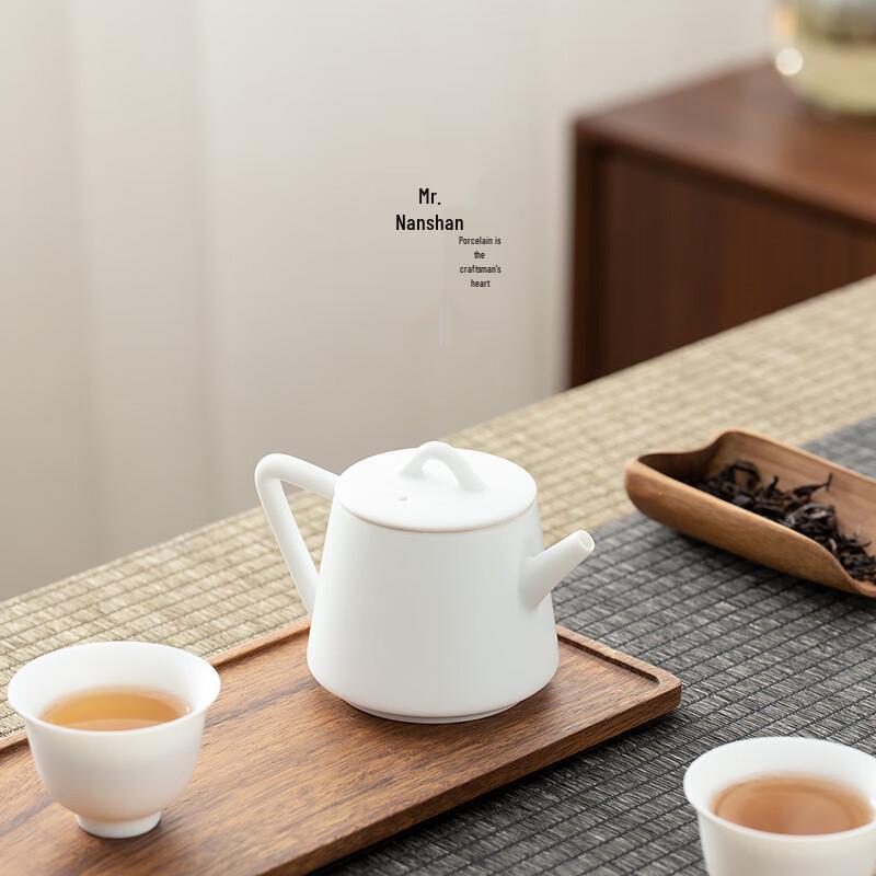 Nanshan Mr. Mutton-Fat Jade Glazed White Porcelain Teapot