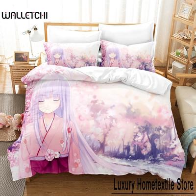Fashion 3D Card Captor Sakura Bedding Sets Duvet Cover Set With Pillowcase Twin Full Queen King Bedclothes Bed Line Customizable