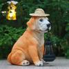 Solar Dog Sculpture Ornament Night Light Outdoor Waterproof Garden Decoration Creative Lawn Landscape Light As a Gift